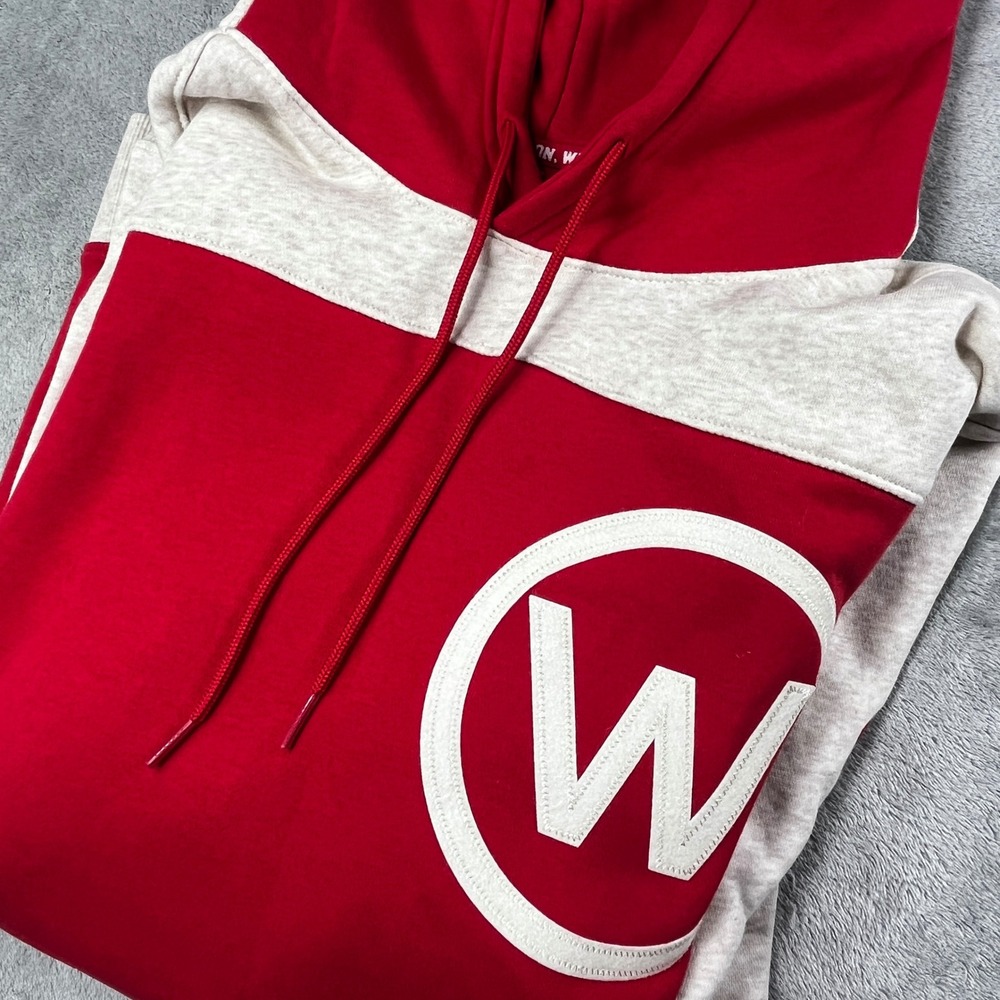 Under Armour Wisconsin Badgers Iconic Collection Red Heather Hoodie UM1511W15 MD